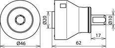 Adaptador de soporte de cabeza HVI de Dehn con acoplamiento de bayoneta - 597139