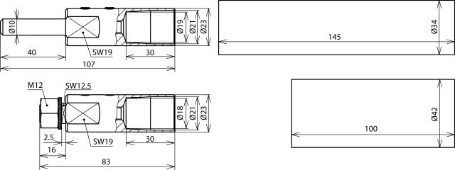 Kit de conexión de conductores largos HVI de Dehn con material de montaje - 819148