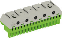 ABB ZK175G Bloque de terminales PE 17x1,5-4mm y 5x25mm sin tornillos - 1SPE007715F9716