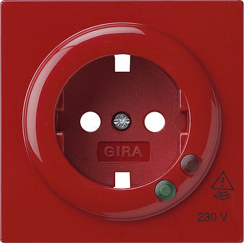 Gira S-Color Tapa roja para toma de corriente con protección contra sobretensión - 144143