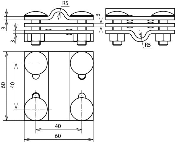 Accesorios de montaje de la unidad transversal KS 8.10 de Dehn - 318203