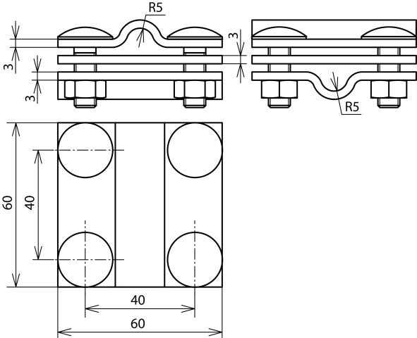 Dehn Cross Unit StSt V4A Para Rd 8-10mm FL30 ZP FRSM8 Accesorios - 318229