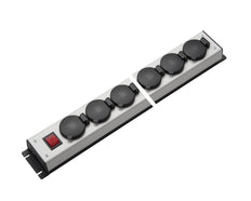 Regleta de enchufes Martin Kaiser Interruptor de 6 vías con tapa abatible IP20 - 1058/6L-SW [10 Piezas]