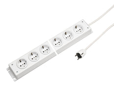 Regleta de enchufes Martin Kaiser de 8 vías y 90 grados con toma de tierra y cable de 1,5 m - 1002ZL8WS15 [10 Piezas]