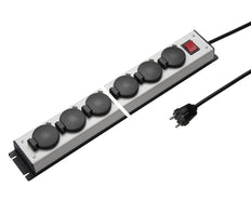 Martin Kaiser Regleta de 4 vías con tapa abatible 90 grados 1,5 m de cable - 1058ZL4l-sw15 [10 Piezas]