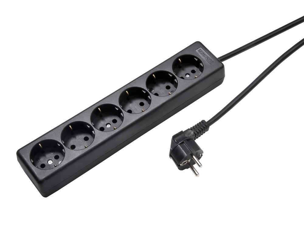Regleta De 6 Salidas Con Enchufes A 90 Grados Cable De 1,5M - 1060ZL/15W/SW