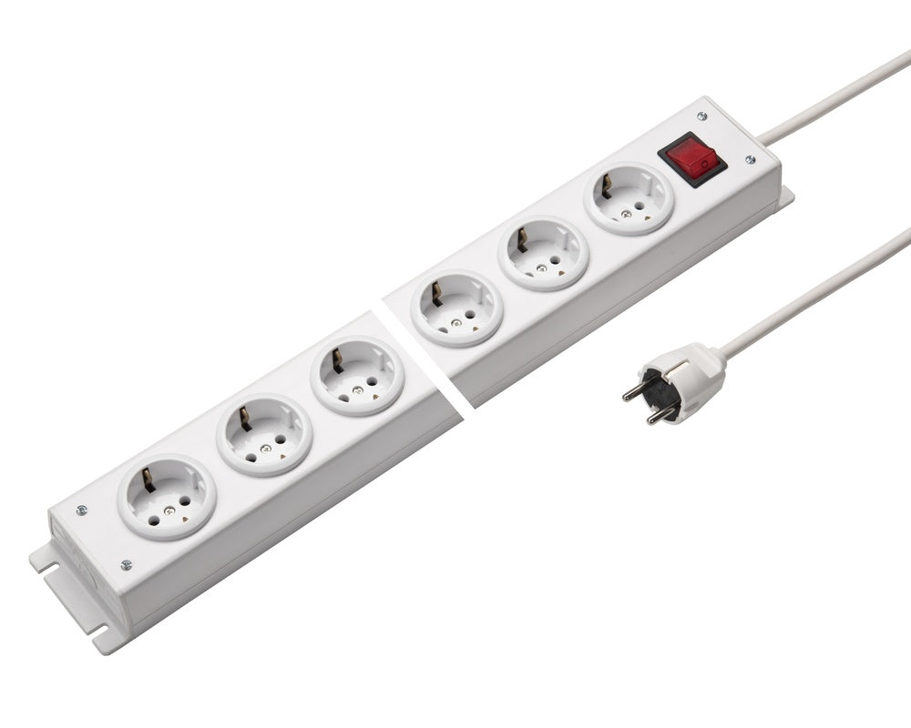Martin Kaiser Regleta de 10 vías con interruptor y cable de 1,5 m - 1001ZL10WS15 [10 Piezas]