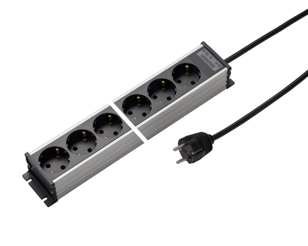 Regleta de 12 tomas de corriente Martin Kaiser con cable de persiana de 1,5 m - 1102KZL12l-sw15 [10 Piezas]