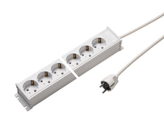 Martin Kaiser Regleta de 4 vías a 45 grados sin interruptor Cable de 1,5 m - 1102ZL4ws15 [10 Piezas]