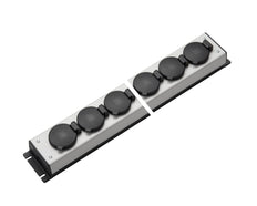 Regleta de 4 tomas de corriente Martin Kaiser con tapa abatible IP20 - 1059/4l-sw [10 Piezas]