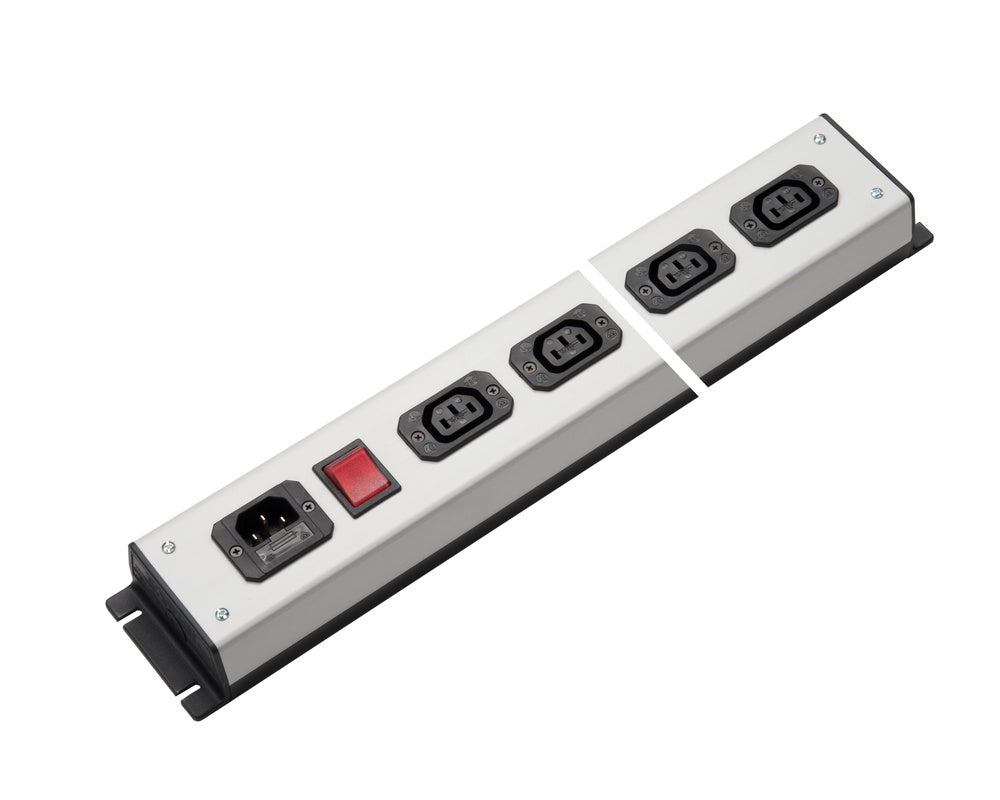 Regleta de enchufes Martin Kaiser C13 de 4 vías con interruptor - 1025/4l-sw [10 Piezas]
