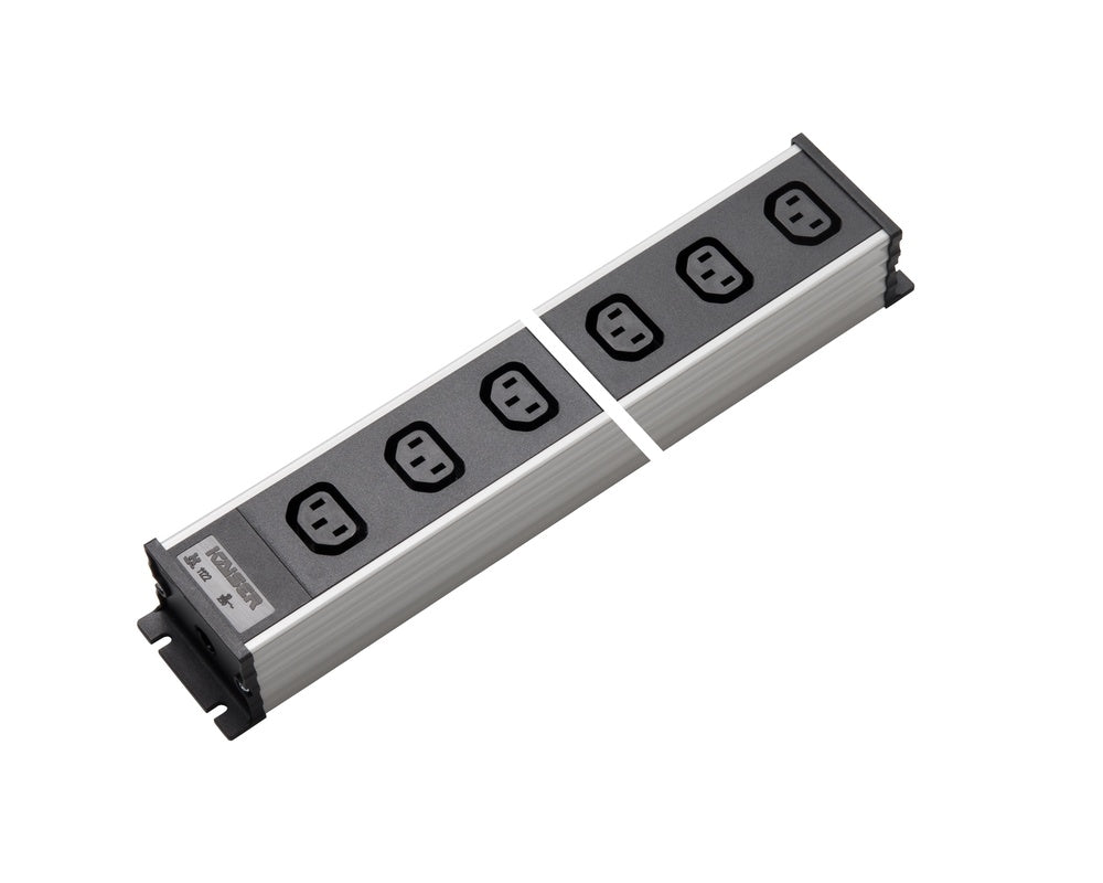 Regleta de enchufes Martin Kaiser 8 vías IEC C13 70 grados 10 amperios - 1122/8l-sw [10 Piezas]