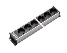Regleta de enchufes de aluminio Martin Kaiser de 8 vías con persiana - 1302K8sw [10 Piezas]