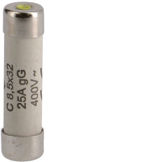 Fusible Cilíndrico Hager 25A 8.5x32mm 400V AC - L8532C25 [10 Piezas]