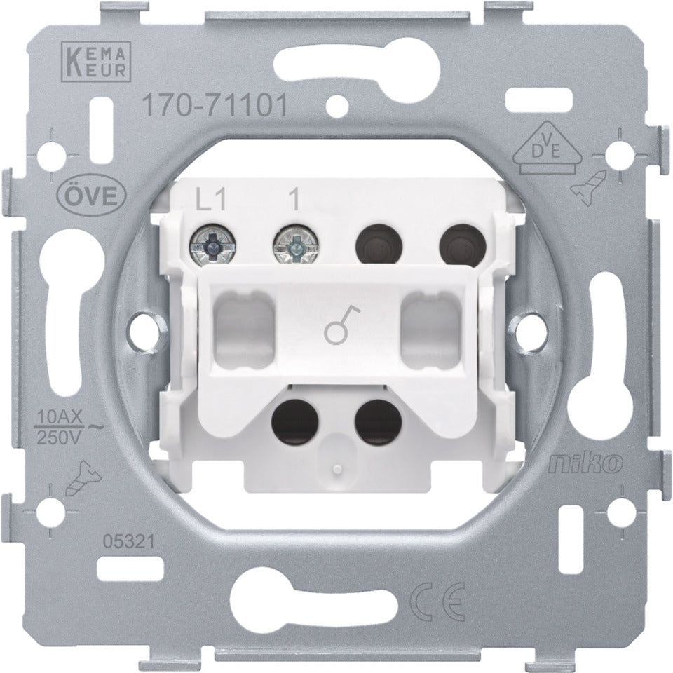 Base De Interruptor Monopolar 10 AX 250V Con Fijación Por Tornillo - 170-71101 [2 Piezas]