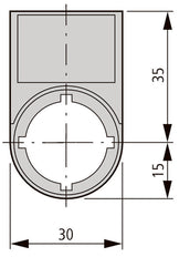 Eaton RMQ-Titan Etiqueta Montaje Para Botones De Control - 216392 [10 Piezas]