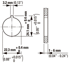 Eaton RMQ-Titan Etiqueta Montaje Para Botones De Control - 216392 [10 Piezas]