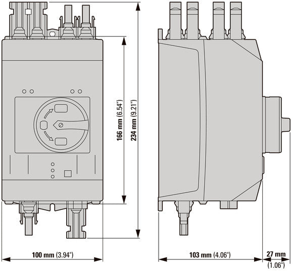 Eaton 30A CC Interruptor Desconector Con Doble MC4 - 120922