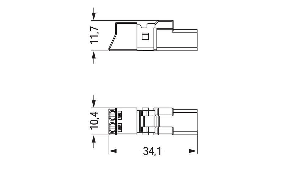 Wago 890-1112 Conector Mini Macho De 2 Polos Azul - 890-1112 [2 Piezas]
