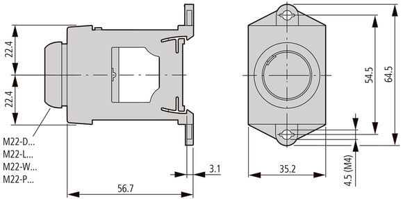 Eaton M22-Ivs Accesorio Para Montaje En Perfil Din - 216400