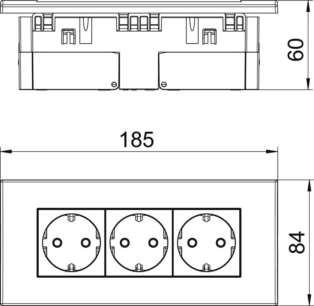 Módulo De Enchufe Triple 45 Unidad De Pared Blanco Puro - 6119414