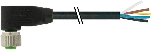 Conector De Sensor Femenino M12 Con Cable PUR De 5M - 7000-12341-6340500