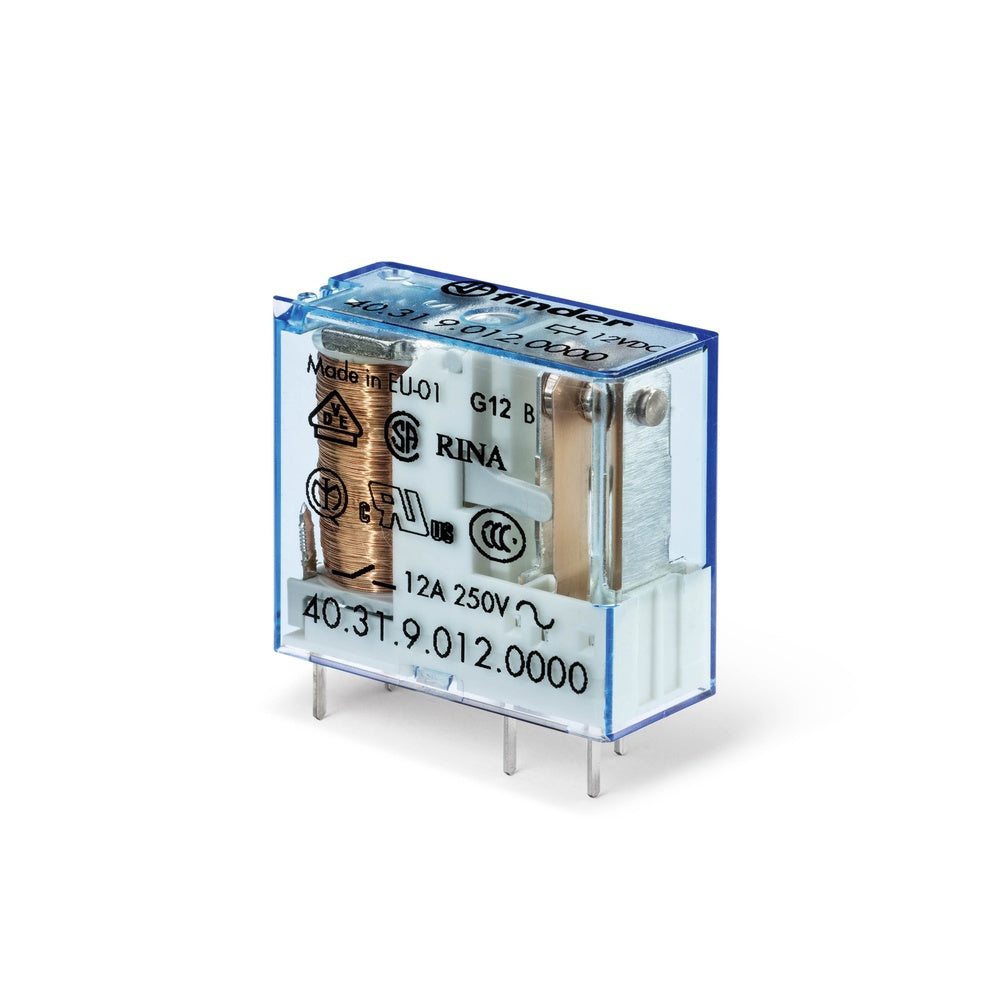 Finder 40.31 Relé PCB 12VDC 10A SPDT - 40.31.9.012.0000 [2 Piezas]