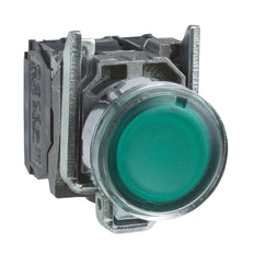 Schneider Electric XB4 Botón De Presión Iluminado Verde 250V - XB4BW3365