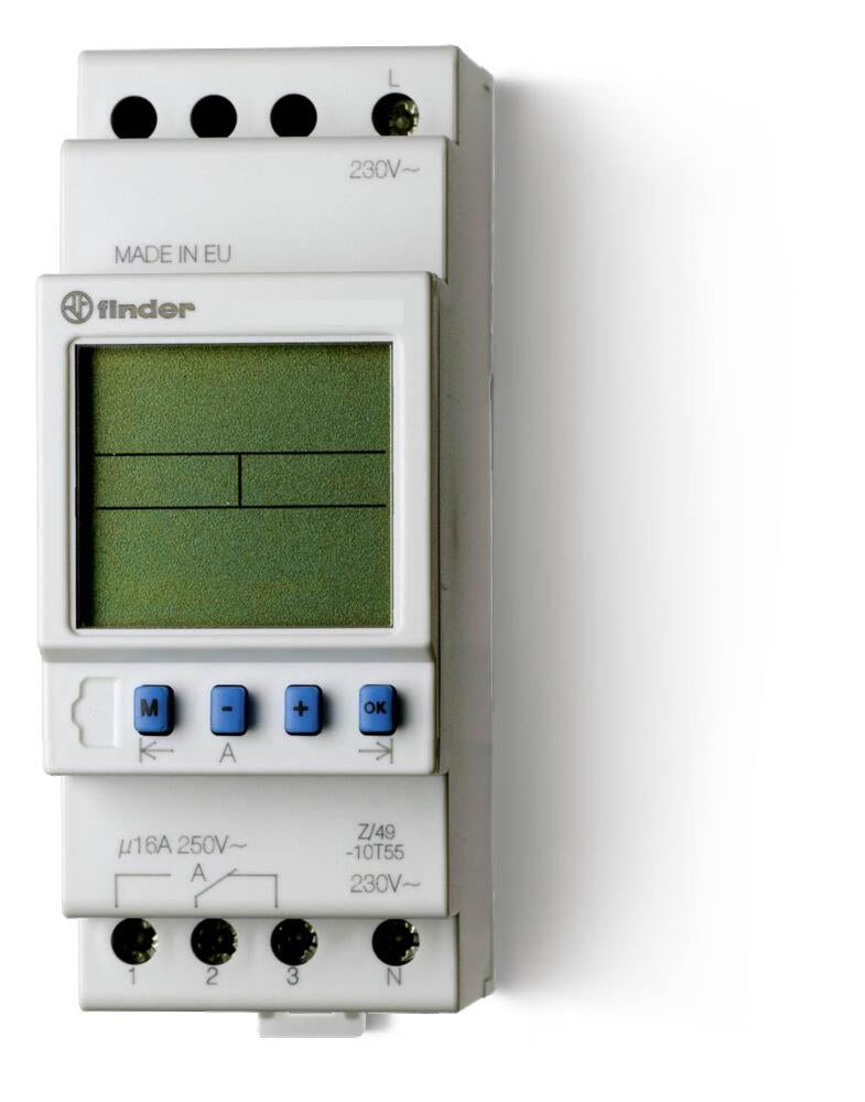 Interruptor De Tiempo Semanal Digital 16A 230V AC Canal Único - 12.21.8.230.0000