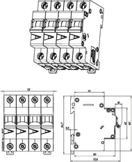Eaton Faz 40A 3P+N B-Curva Mcb Interruptor Automático