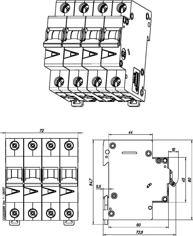 Eaton Faz 3P+N Interruptor Automático 20A Curva B 15kA - 278950