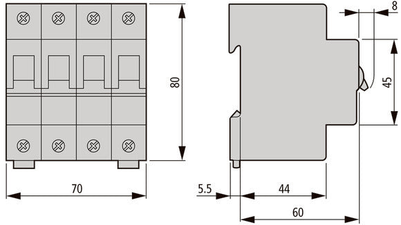 Eaton Faz 40A 3P+N B-Curva Mcb Interruptor Automático
