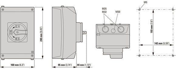 Eaton P3-63 Interruptor De Parada De Emergencia 63A 3 Polos IP65 - 207348