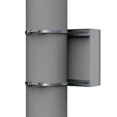 Soporte De Caja De Montaje En Poste 400mm Acero Galvanizado - EPF0400