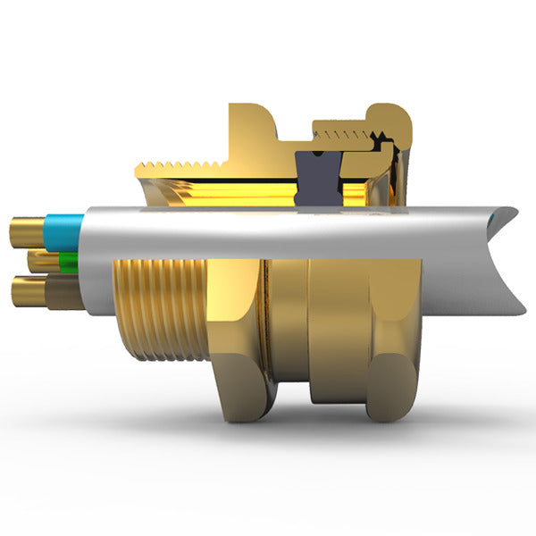 Hawke ATEX Latón Pasacables M20 Niquelado - 421OM20MV
