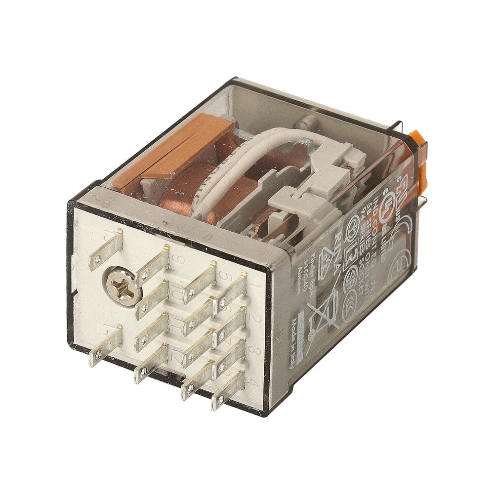 Finder 55.34 Relé Industrial 4CO 7A 230VAC Con Pulsador De Prueba - 55.34.8.230.0040