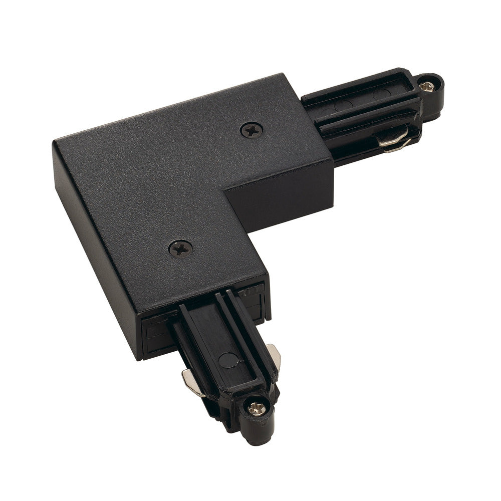 Conector De Esquina De Riel De 1 Circuito SLV Negro Montaje En Superficie - 143060