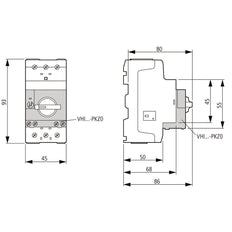Interruptor De Protección De Motor Eaton PKZM0 0.1-0.16A - 072730