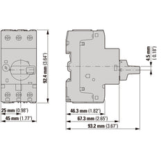 Interruptor De Protección De Motor 3P Eaton 4-6.3A - 039425