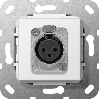 Gira D Serie Toma XLR Blanca Pura - 566703