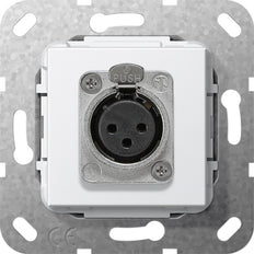 Gira D Serie Toma XLR Blanca Pura - 566703