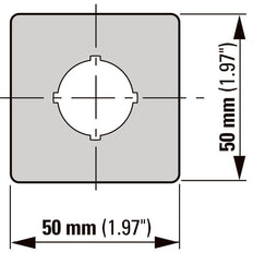 Etiqueta De Parada De Emergencia Multilingüe 50x50mm Amarillo - 216484