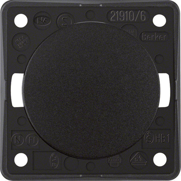 Berker Integro 16 AX Cambio Interruptor Negro Brillante - 936562510