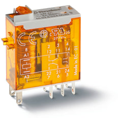 Finder 46.52 Relé Industrial 2Co 8A 24Vac Con Led - 46.52.8.024.0054