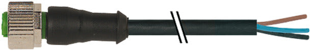 Ensamblaje De Cable Femenino M12 3x0.34 PVC 10M UL CSA - 7000-12161-6131000