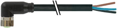 Cable De Sensor Femenino M8 90 Grados 5M PUR Negro - 7000-08101-6310500