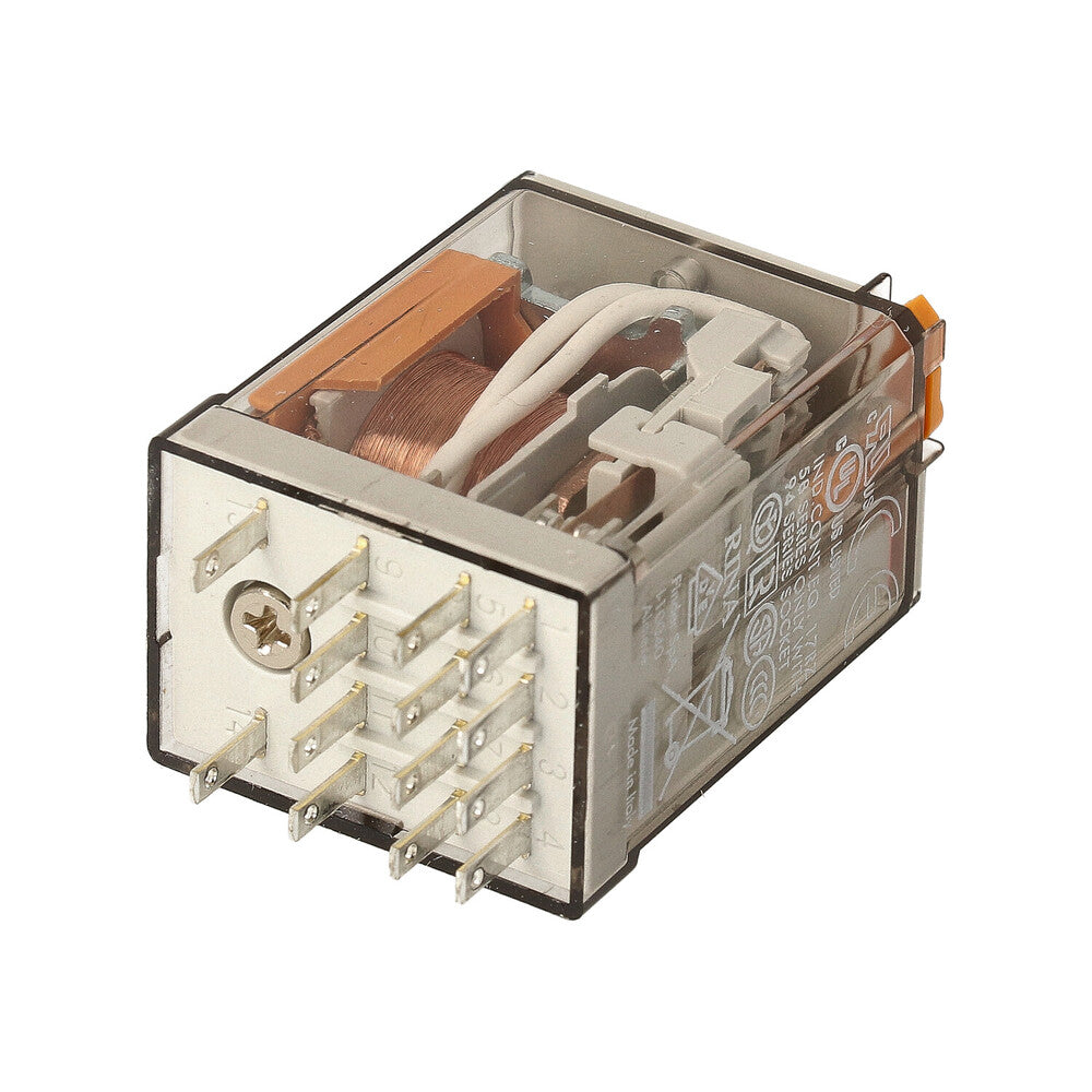 Finder 55.34 Relé Industrial 4CO 7A 24VAC Con Pulsador De Prueba - 55.34.8.024.0040