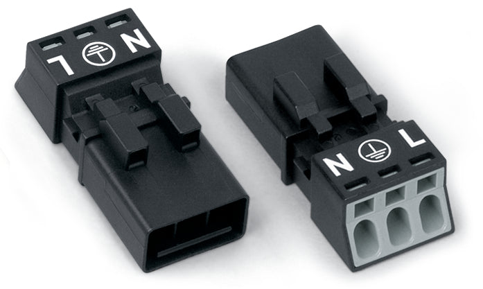 Wago 890-213 Conector Mini De 3 Polos Negro - 890-213 [2 Piezas]