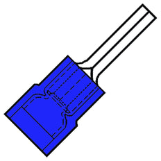 Terminal De Pin Aislado M9 Nylon Azul 1.5-2.5mm² - 156656 [100 Piezas]