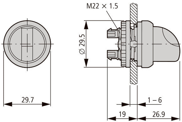 Rmq Titan Interruptor Selector Iluminado Rojo De 3 Posiciones - 216835
